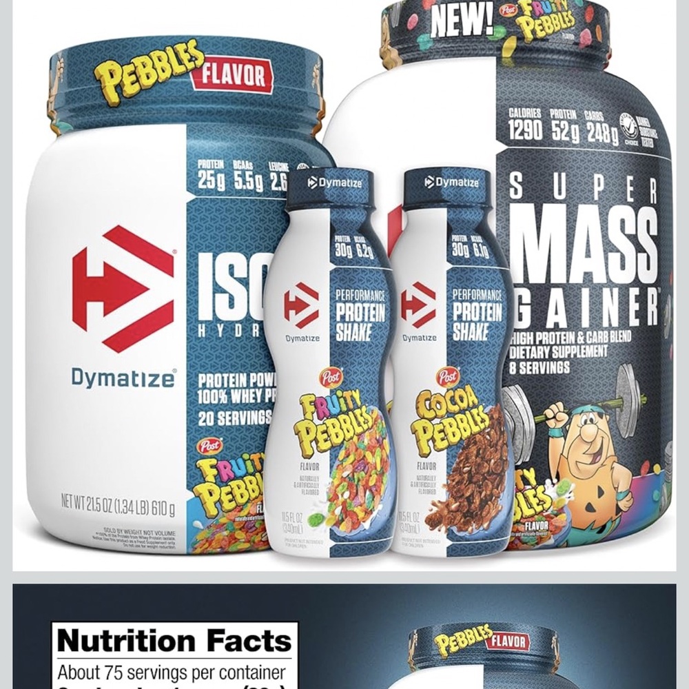 Dymatize ISO100 Hydrolyzed Whey Protein Powder Fruity Pebbles 25g/svg 75 svgs - Picture 5 of 6